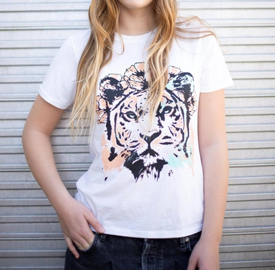 Las Surenas T-shirt In Lion In White