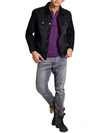 AND NOW THIS MENS DENIM SHERPA TRIM TRUCKER JACKET