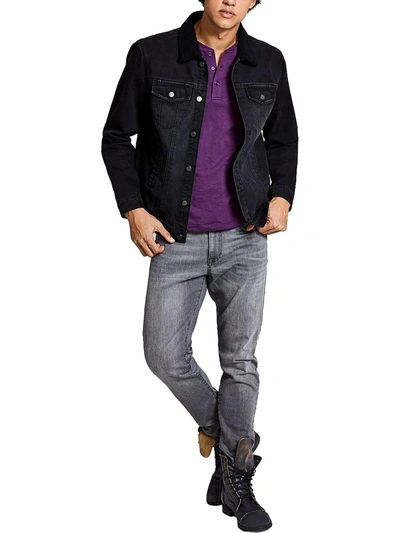 And Now This Mens Denim Sherpa Trim Trucker Jacket In Multi
