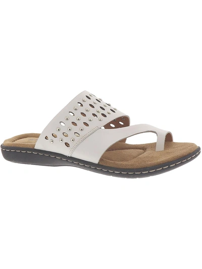 ARRAY CATALINA WOMENS LEATHER TOE LOOP SLIDE SANDALS