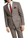 BAR III MENS CHECKERED SKINNY FIT SUIT JACKET