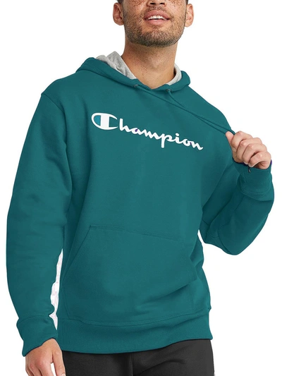 Champion Mens Comfy Cozy Hoodie In Green