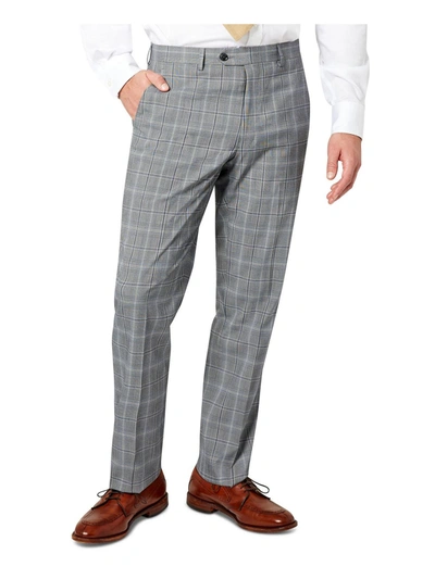 Sean John Mens Plaid Classic Fit Suit Pants In Grey
