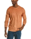 John Varvatos Crewneck Long Sleeve T-shirt In Brown