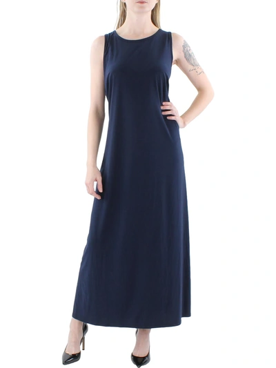 Vince Camuto Plus Womens Keyhole Long Maxi Dress In Blue