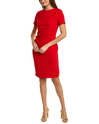 Brooks Brothers Short-sleeve Fine Twill Crepe Dress | Red | Size 12