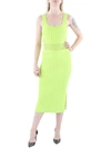 Simkhai Loren Womens Ladder Stitch Long Maxi Dress In Green