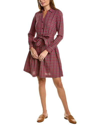 Brooks Brothers Cotton A-line Plaid Shirt Dress | Red | Size 6