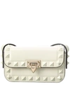 Valentino Rockstud Mini Leather Shoulder Bag In White