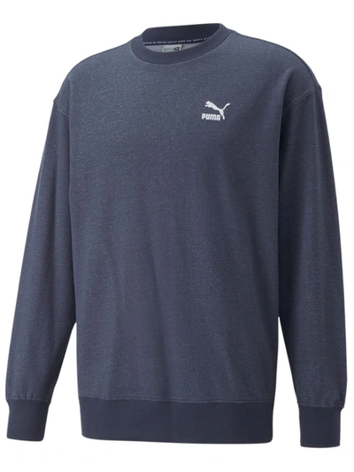 Puma Mens Ess Logo Sweatshirt In Blue
