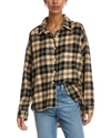 Chaser Flannel Long Sleeve Button Down Shirt In London Plaid In Beige