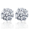 Pompeii3 Screw Back 1 Ct T. W. Genuine Diamond Studs Available In 14k White Or Yellow Gold In Silver