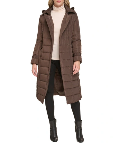 Kenneth Cole Puffer Coat In Gold