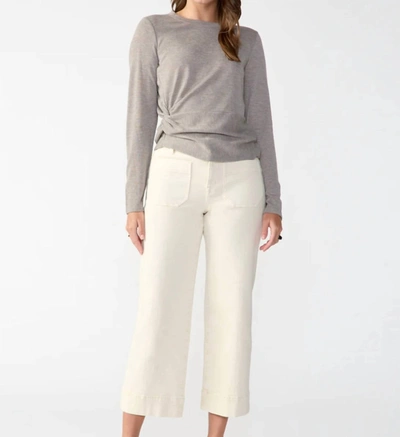 Sanctuary The Marine Crop Denim Pants In French Vanilla In Multi