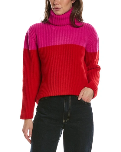Carolina Herrera Turtleneck Wool & Cashmere-blend Sweater In Red
