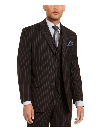 Sean John Mens Pinstripe Classic Fit Suit Jacket In Black