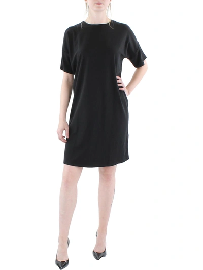 Eileen Fisher Womens Boxy Above Knee T-shirt Dress In Black