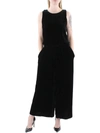 Eileen Fisher Womens Velvet Wide Leg Jumpsuit In Black