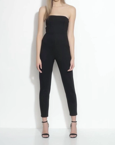 Susana Monaco Strap Tube Jumpsuit In Black