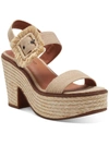 LUCKY BRAND YIDRIS WOMENS TWILL ANKLE STRAP ESPADRILLES