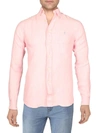Polo Ralph Lauren Mens Linen Classic Fit Button-down Shirt In Pink
