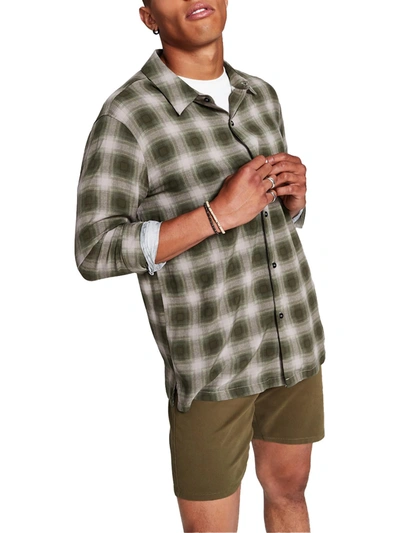 And Now This Men's Plaid Button-down Flannel Shirt, Created For Macy's In Green