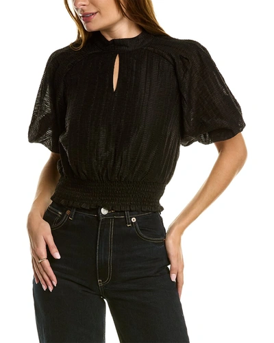 Gracia Bell Sleeve Top In Black