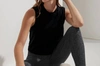 Varley Page Seamless Crop Tank Top In Black