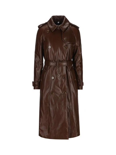 Burberry Coats In Dark Truffle Brown