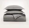 Boll & Branch Organic Signature Patterned Duvet Set In Stone Textured Stripe
