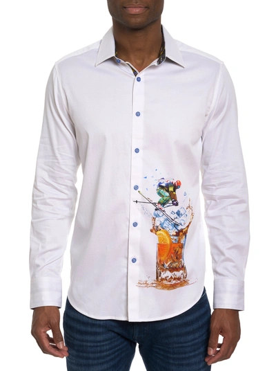 Robert Graham Apres-ski Long Sleeve Button Down Shirt Tall In White