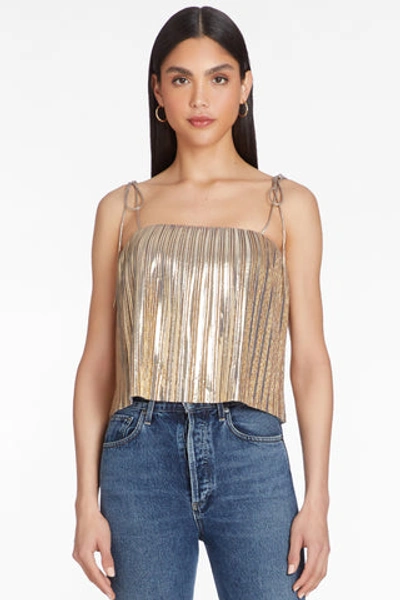 Amanda Uprichard Collina Top In Gold