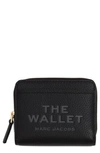 Marc Jacobs The Leather Mini Compact Wallet In Black