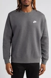 Nike Sportswear Club Fleece Crew In Grey