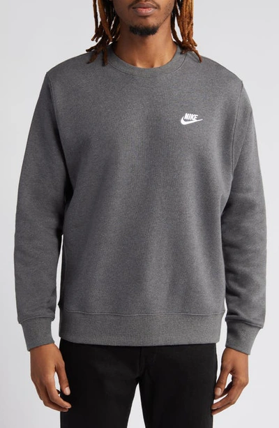 Nike Sportswear Club Fleece Crew In Grey
