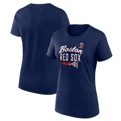 Fanatics Branded Navy Boston Red Sox Logo Fitted T-shirt