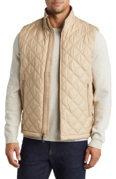 Brooks Brothers Water Repellent Diamond Quilted Vest In Incense