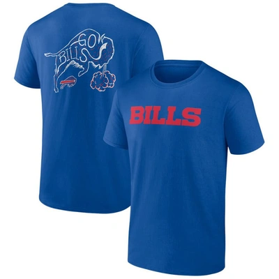 Profile Men's  Royal Buffalo Bills Big And Tall Two-sided T-shirt