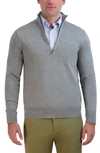 Brooks Brothers Supima Cotton Half-zip Sweater | Grey Heather | Size Xl