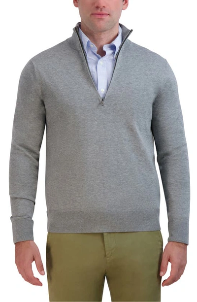 Brooks Brothers Supima Cotton Half-zip Jumper | Grey Heather | Size Xl