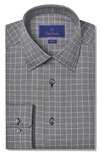 DAVID DONAHUE TRIM FIT CHECK DRESS SHIRT