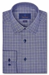 DAVID DONAHUE TRIM FIT CHECK DRESS SHIRT