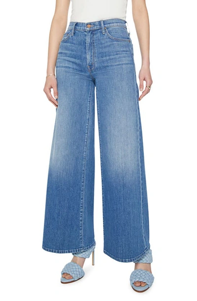 Mother The Undercover High Waist Wide Leg Jeans In Blue