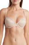 Skarlett Blue Demi Underwire Lace T-shirt Bra In Cashmere