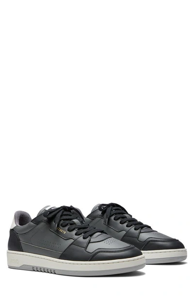Axel Arigato Dice Lo Panelled Leather Sneakers In Grey/ Black