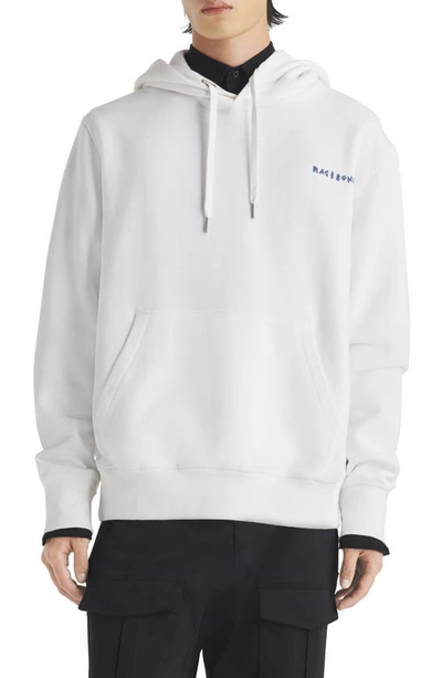 Rag & Bone Men's Rbny Coffee Graphic Hoodie In White