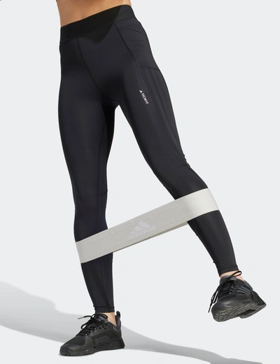 Adidas Originals Techfit Cold.rdy Full-length Leggings In Black
