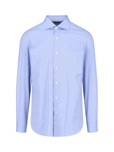 Finamore Shirts In Blue
