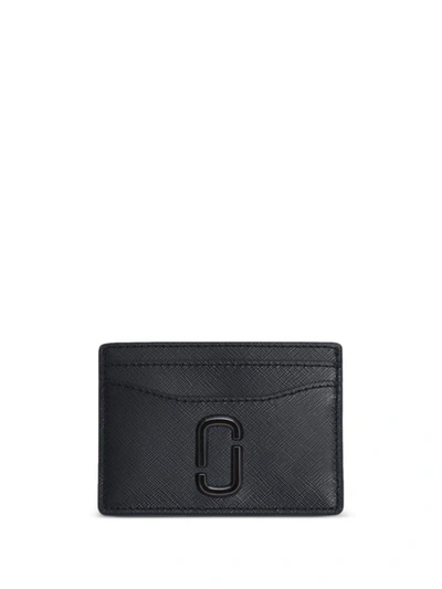 Marc Jacobs The Card Case Leather Cardholder In Black
