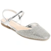 Journee Collection Collection Women's Tru Comfort Foam Narrow Width Nysha Flat In Silver